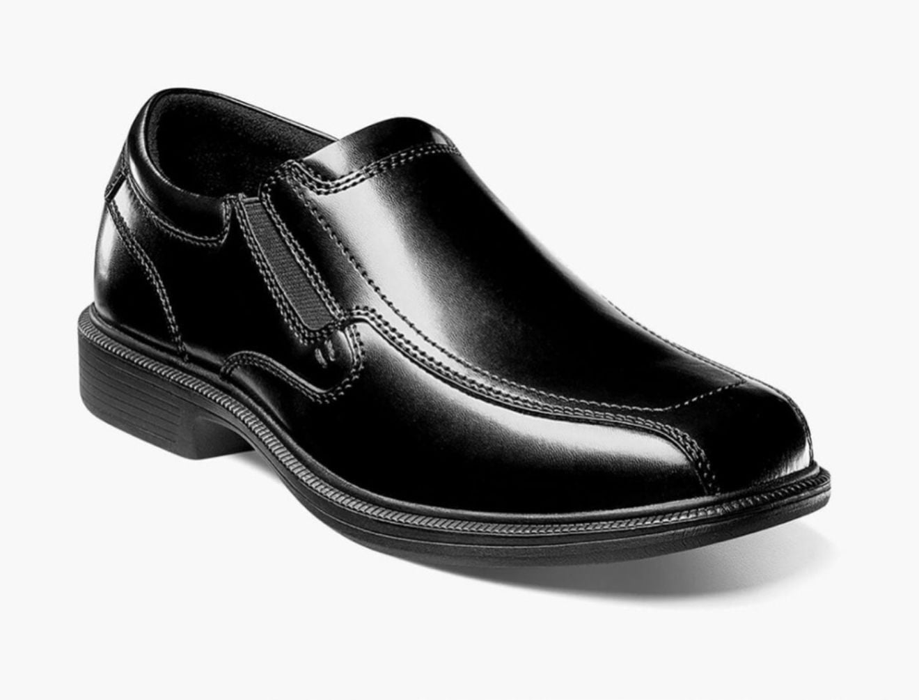 Nunn Bush Bleeker Street Bike Toe Slip On: Black Shoes Size 11